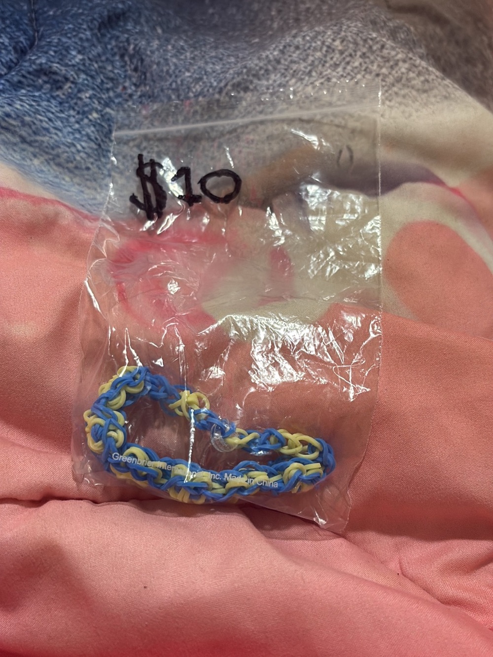 Braided Blue and Yellow Kids Bracelet - Unbranded